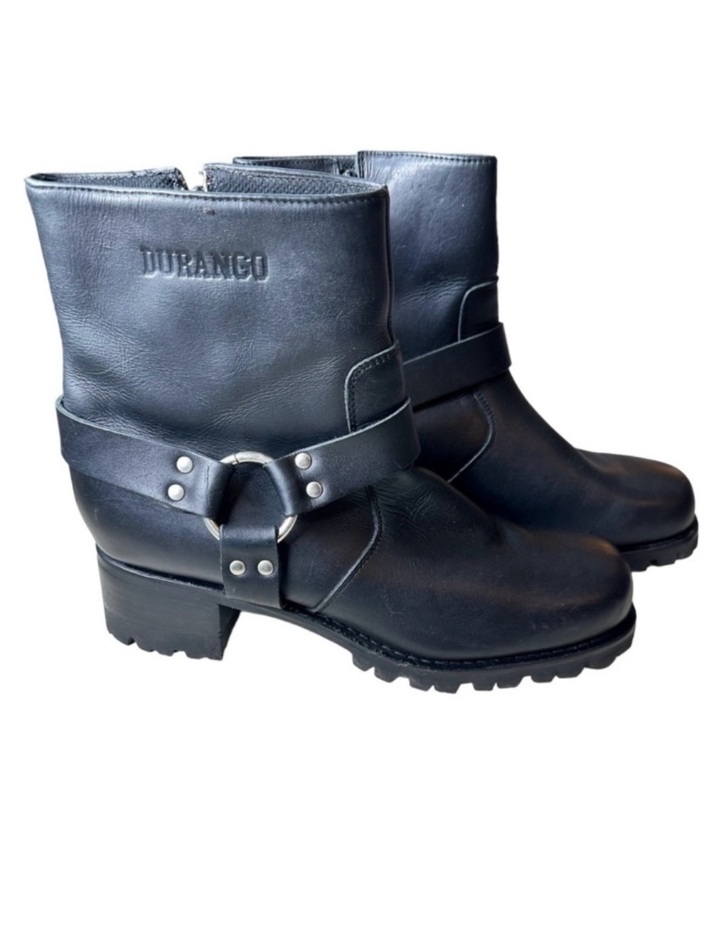 Durango Women’s Black Leather Harness Boots. Size 9